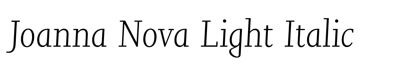 Joanna Nova Light Italic